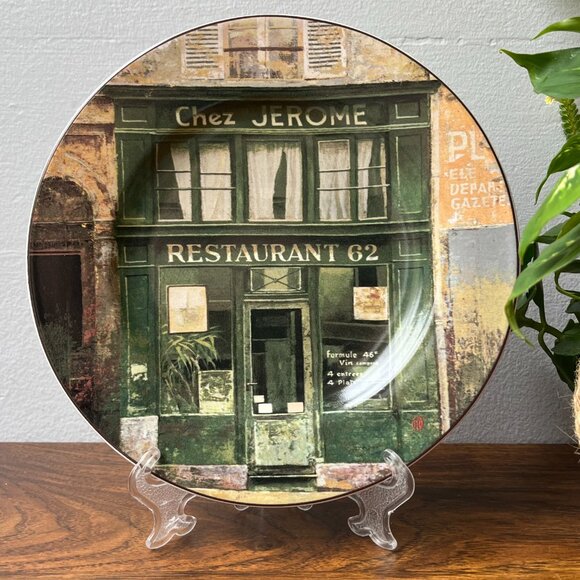 Sakura Storefronts Set of 4 Dessert Plates Chiu Tak Hak Stonrware 2004 in Box - Picture 6 of 15